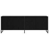 vidaXL TV Cabinet Black Oak 140 x 36 x 49.5 cm Engineered Wood
