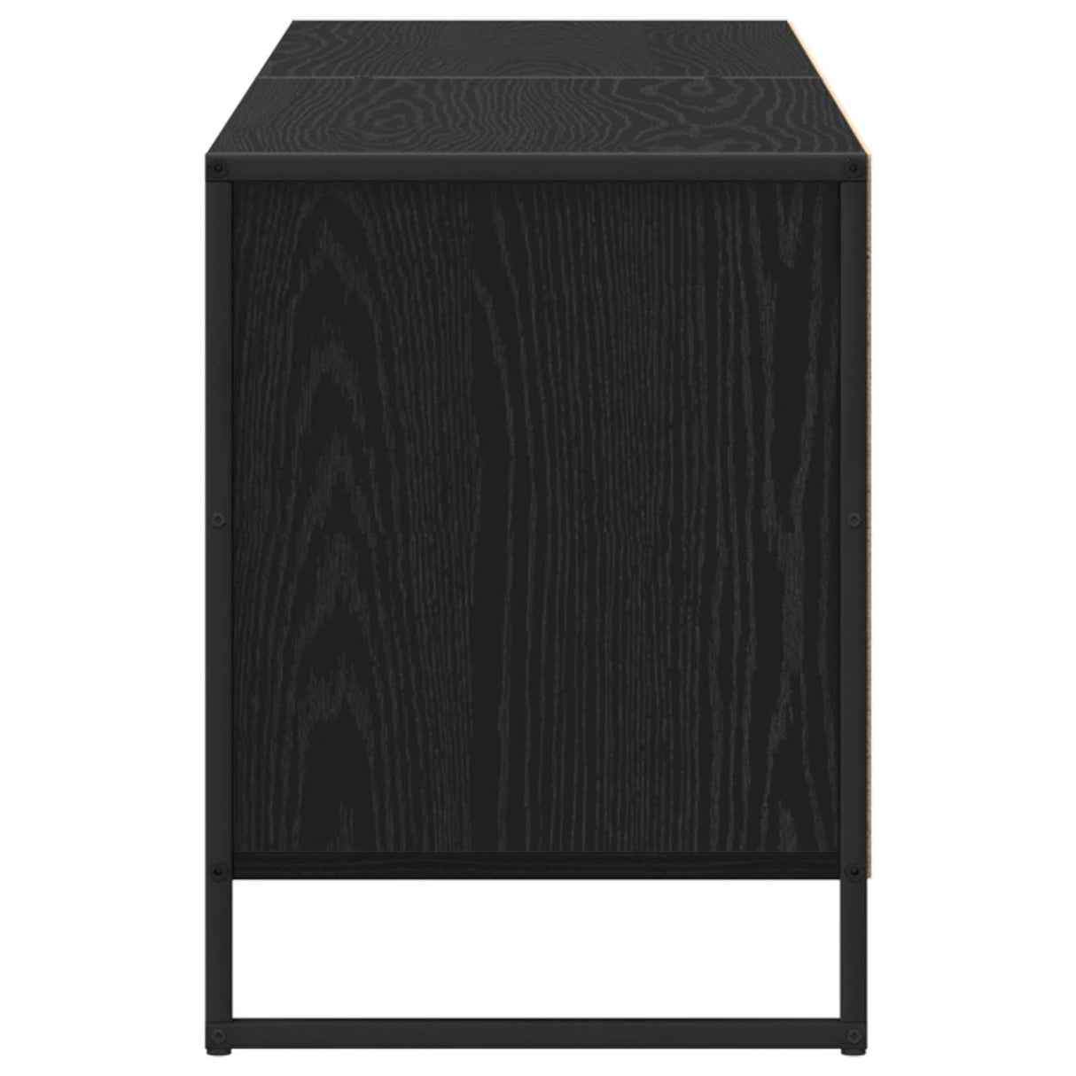 vidaXL TV Cabinet Black Oak 140 x 36 x 49.5 cm Engineered Wood