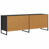 vidaXL TV Cabinet Black Oak 140 x 36 x 49.5 cm Engineered Wood