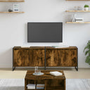 vidaXL TV Cabinet Black Oak 140 x 36 x 49.5 cm Engineered Wood