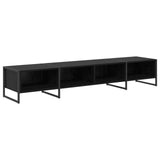 vidaXL TV Kast Zwart Eiken 170.5 x 36 x 30.5 cm Bewerkt hout