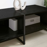 vidaXL TV Kast Zwart Eiken 170.5 x 36 x 30.5 cm Bewerkt hout