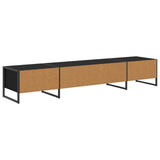vidaXL TV Kast Zwart Eiken 170.5 x 36 x 30.5 cm Bewerkt hout