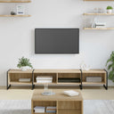 vidaXL TV Kast Zwart Eiken 170.5 x 36 x 30.5 cm Bewerkt hout