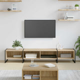 vidaXL TV Kast Zwart Eiken 170.5 x 36 x 30.5 cm Bewerkt hout