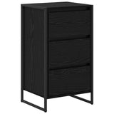 vidaXL Dressoir met lade Zwart Eiken 42 x 36 x 75,5 cm Bewerkt hout