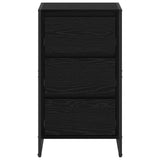 vidaXL Dressoir met lade Zwart Eiken 42 x 36 x 75,5 cm Bewerkt hout