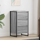 vidaXL Dressoir met lade Zwart Eiken 42 x 36 x 75,5 cm Bewerkt hout