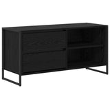 vidaXL TV Kast met lade Zwart Eiken 100 x 36 x 49,5 cm Bewerkt hout