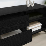 vidaXL TV Kast met lade Zwart Eiken 100 x 36 x 49,5 cm Bewerkt hout