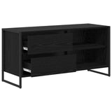 vidaXL TV Kast met lade Zwart Eiken 100 x 36 x 49,5 cm Bewerkt hout
