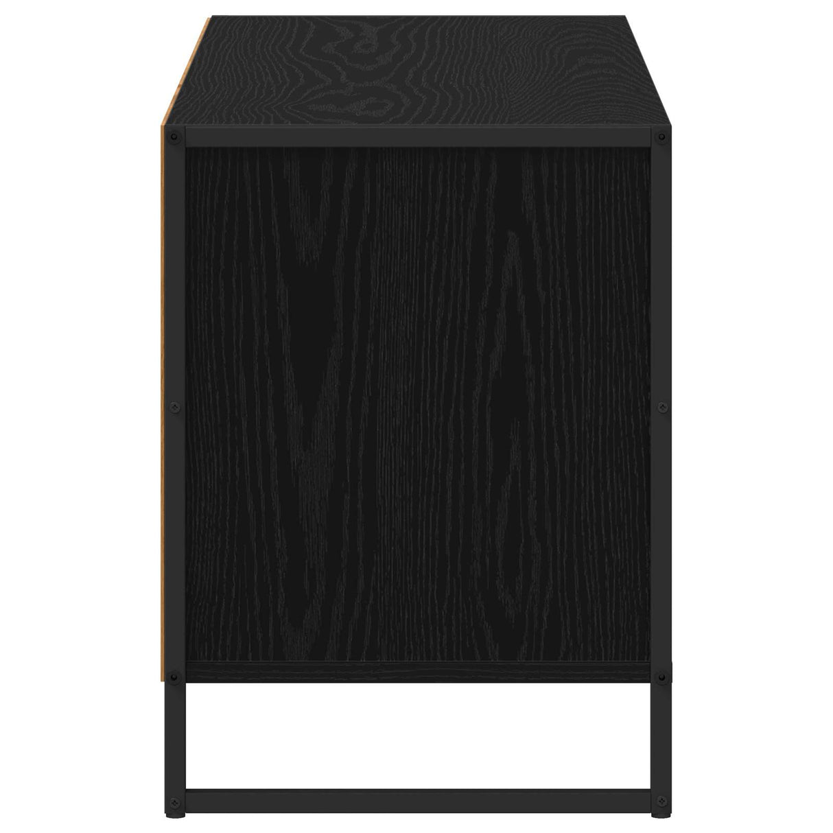 vidaXL TV Kast met lade Zwart Eiken 100 x 36 x 49,5 cm Bewerkt hout