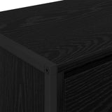 vidaXL TV Kast met lade Zwart Eiken 100 x 36 x 49,5 cm Bewerkt hout