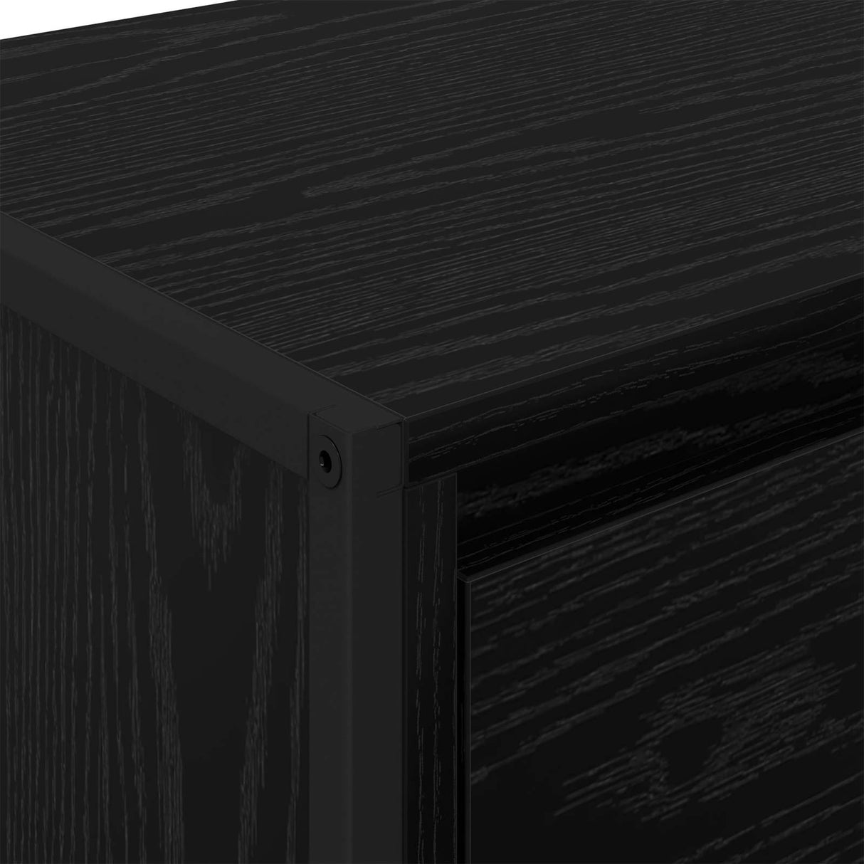 vidaXL Dressoir Zwart Eiken 43 x 36 x 75,5 cm Bewerkt hout