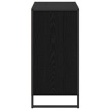 vidaXL Dressoir met lade Zwart Eiken 79 x 36 x 75.5 cm Bewerkt hout