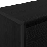 vidaXL Dressoir met lade Zwart Eiken 79 x 36 x 75.5 cm Bewerkt hout