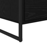 vidaXL Bijzetkast Zwart Eiken 79 x 36 x 75 cm Bewerkt hout