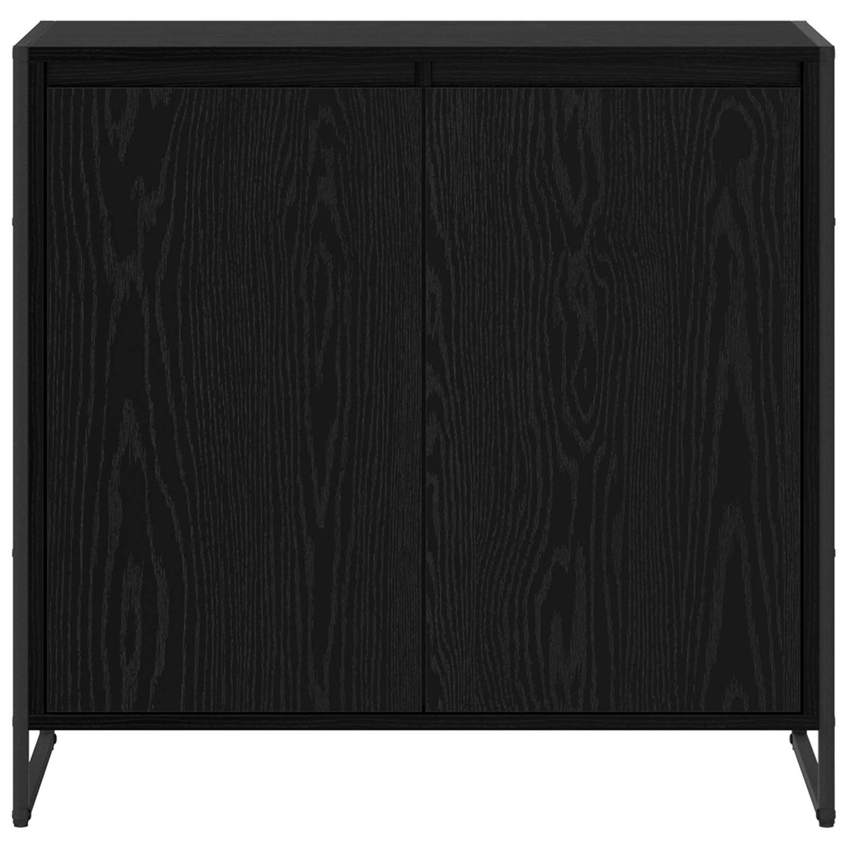 vidaXL Bijzetkast Zwart Eiken 79 x 36 x 75 cm Bewerkt hout