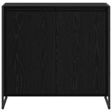 vidaXL Bijzetkast Zwart Eiken 79 x 36 x 75 cm Bewerkt hout