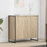 vidaXL Bijzetkast Zwart Eiken 79 x 36 x 75 cm Bewerkt hout