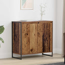 vidaXL Bijzetkast Zwart Eiken 79 x 36 x 75 cm Bewerkt hout
