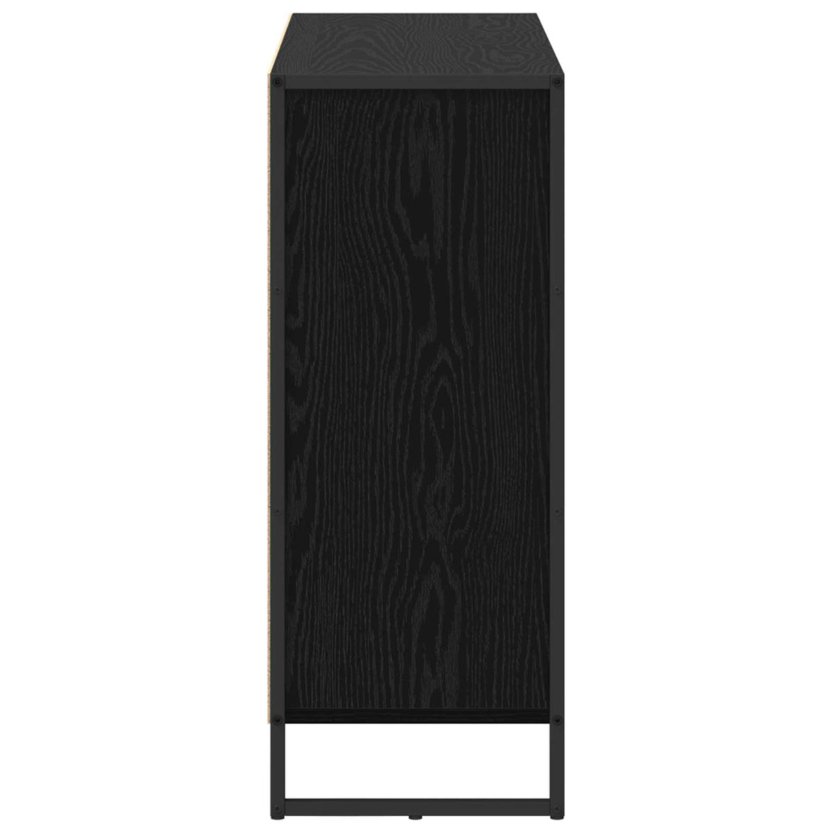 vidaXL Bijzetkast Zwart Eiken 96,5 x 30 x 75 cm Bewerkt hout