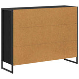 vidaXL Bijzetkast Zwart Eiken 96,5 x 30 x 75 cm Bewerkt hout