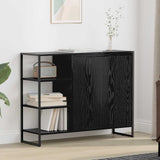vidaXL Sideboard Black Oak 96.5 x 30 x 75 cm Engineered Wood