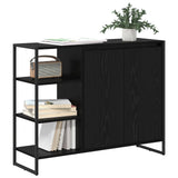 vidaXL Sideboard Black Oak 96.5 x 30 x 75 cm Engineered Wood