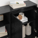 vidaXL Sideboard Black Oak 96.5 x 30 x 75 cm Engineered Wood