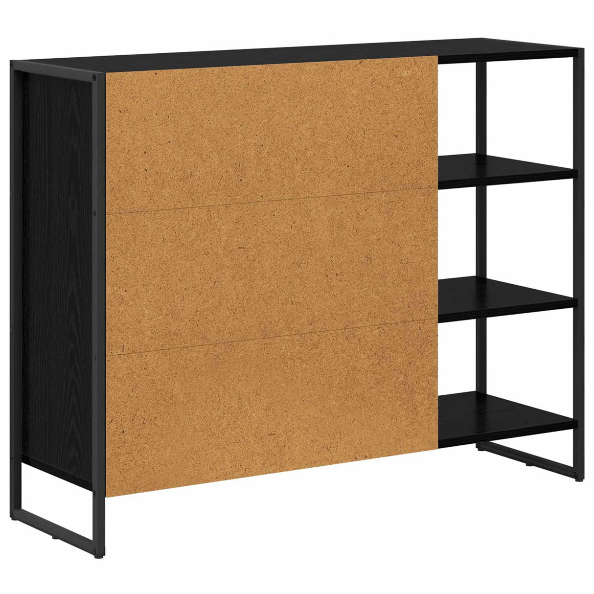 vidaXL Sideboard Black Oak 96.5 x 30 x 75 cm Engineered Wood