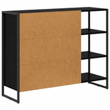 vidaXL Sideboard Black Oak 96.5 x 30 x 75 cm Engineered Wood