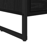 vidaXL TV Kast met lade Zwart Eiken 100 x 36 x 49,5 cm Bewerkt hout