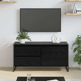vidaXL TV Kast met lade Zwart Eiken 100 x 36 x 49,5 cm Bewerkt hout