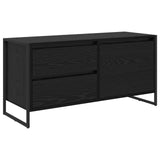 vidaXL TV Kast met lade Zwart Eiken 100 x 36 x 49,5 cm Bewerkt hout