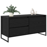 vidaXL TV Kast met lade Zwart Eiken 100 x 36 x 49,5 cm Bewerkt hout