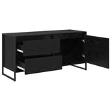 vidaXL TV Kast met lade Zwart Eiken 100 x 36 x 49,5 cm Bewerkt hout