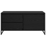 vidaXL TV Kast met lade Zwart Eiken 100 x 36 x 49,5 cm Bewerkt hout