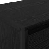 vidaXL TV Kast met lade Zwart Eiken 100 x 36 x 49,5 cm Bewerkt hout