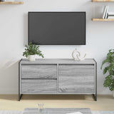 vidaXL TV Kast met lade Zwart Eiken 100 x 36 x 49,5 cm Bewerkt hout