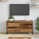 vidaXL TV Kast met lade Zwart Eiken 100 x 36 x 49,5 cm Bewerkt hout