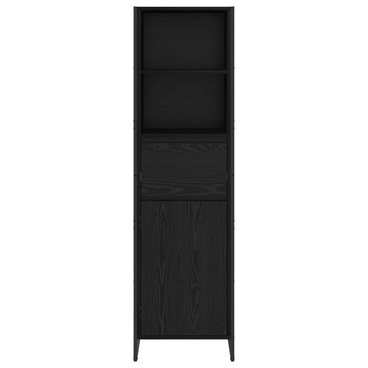vidaXL Boekenkast met lade Zwart Eiken 43 x 36 x 150.5 cm Bewerkt hout