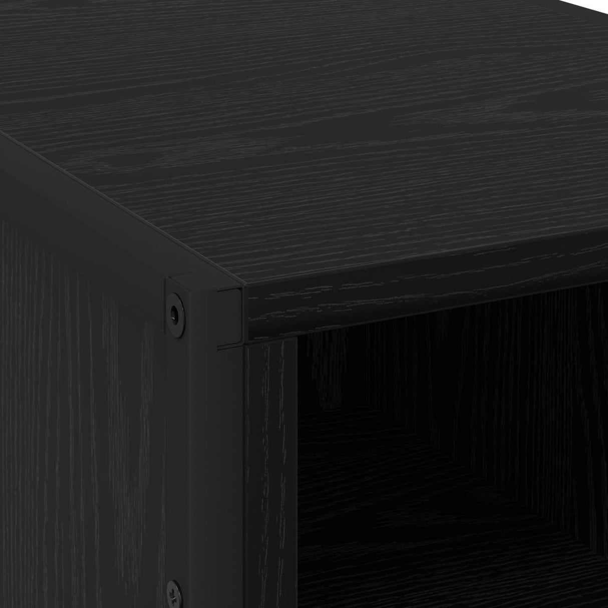 vidaXL Boekenkast met lade Zwart Eiken 43 x 36 x 150.5 cm Bewerkt hout
