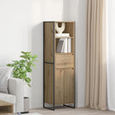 vidaXL Boekenkast met lade Zwart Eiken 43 x 36 x 150.5 cm Bewerkt hout