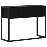 vidaXL Bijzettafel Zwart Eiken 100 x 36 x 75 cm Bewerkt hout