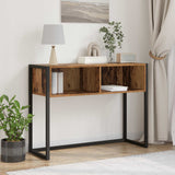vidaXL Bijzettafel Zwart Eiken 100 x 36 x 75 cm Bewerkt hout