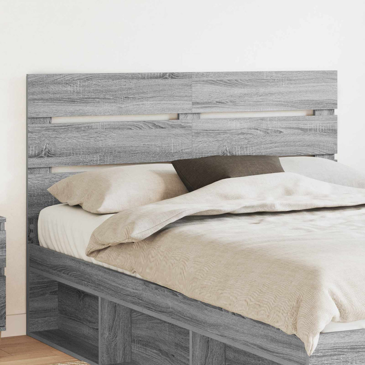 vidaXL Hoofdbord Wit Bewerkt hout