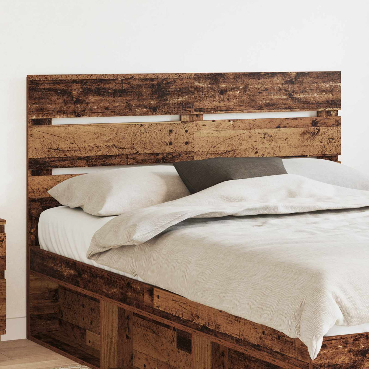 vidaXL Hoofdbord Wit Bewerkt hout