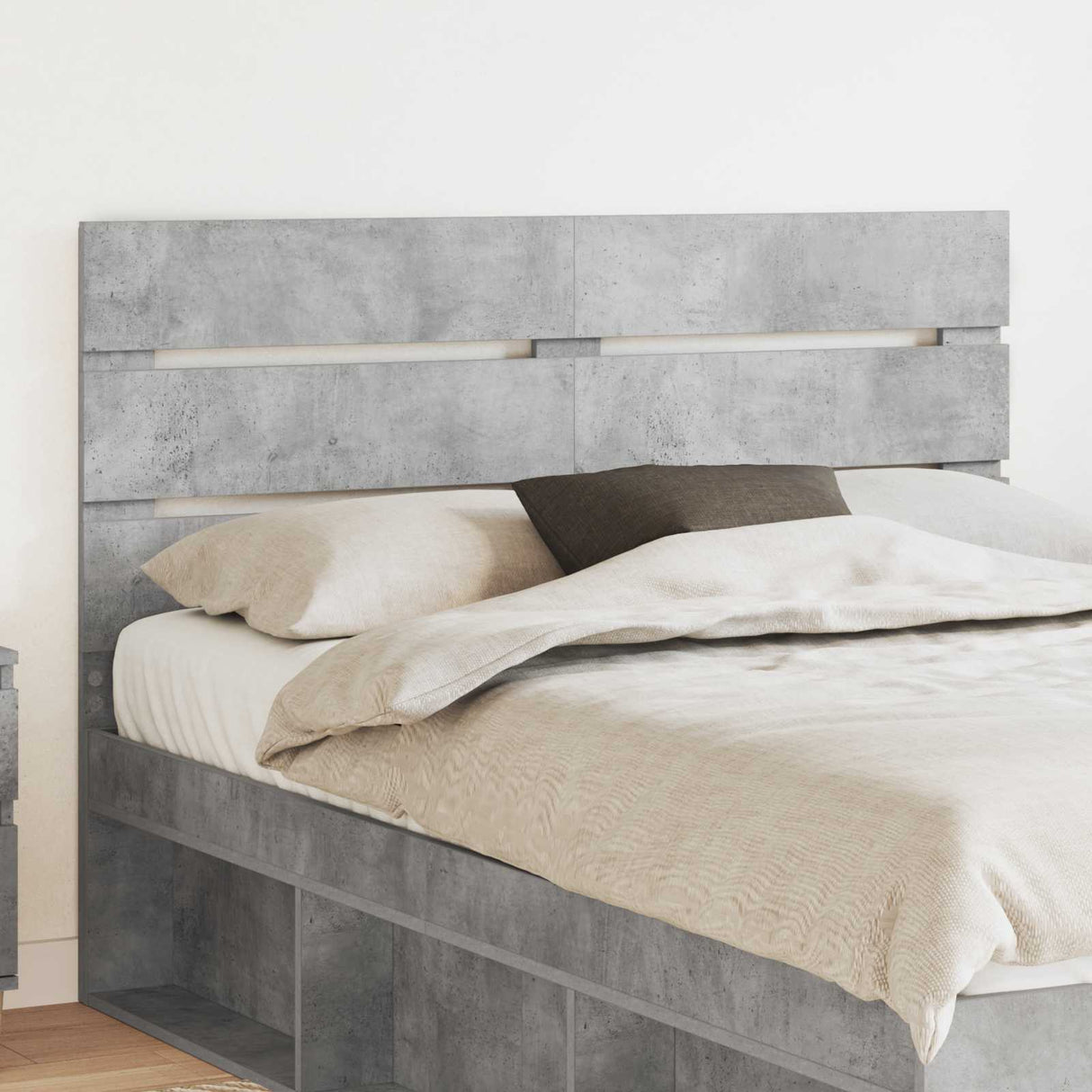 vidaXL Hoofdbord Wit Bewerkt hout