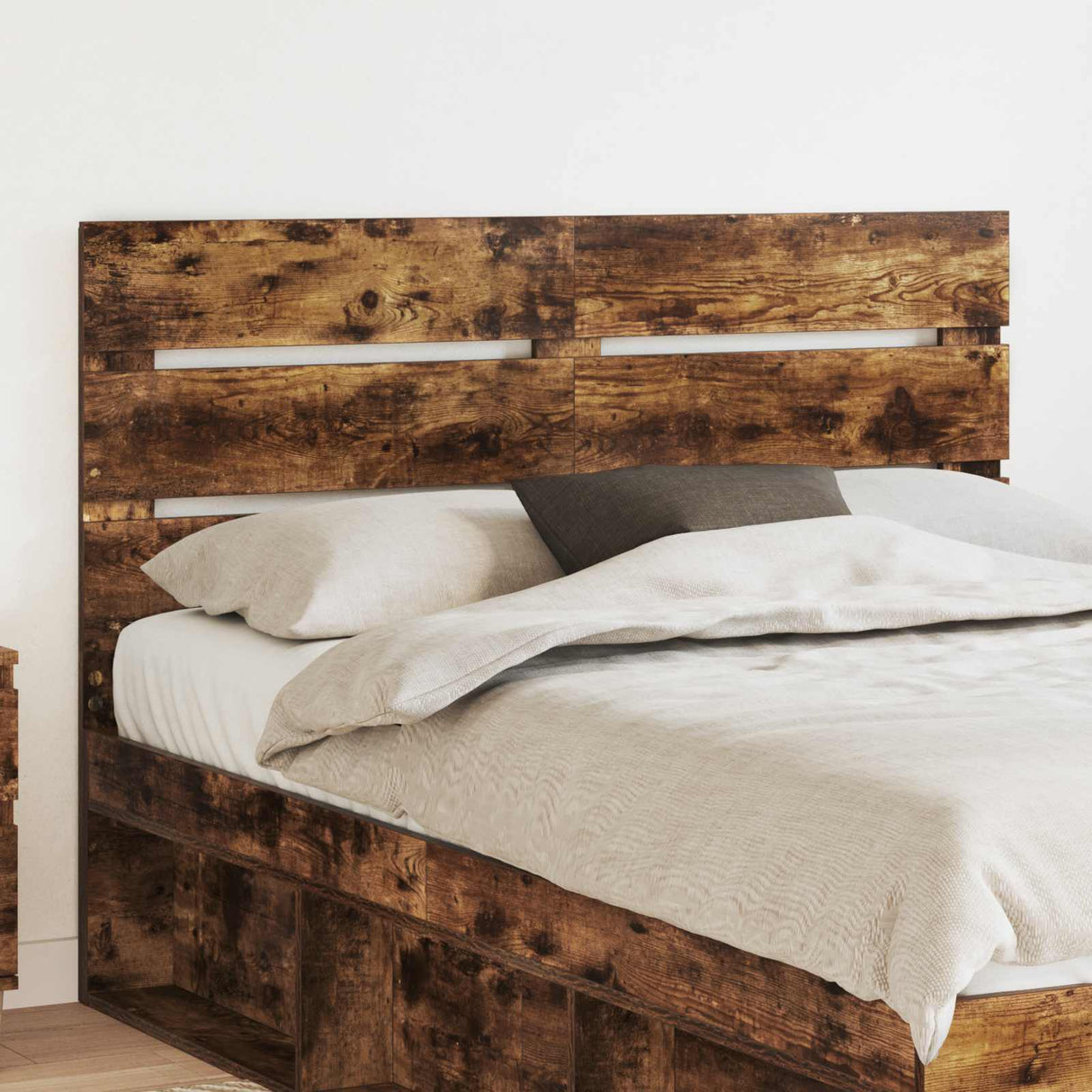 vidaXL Hoofdbord Wit Bewerkt hout